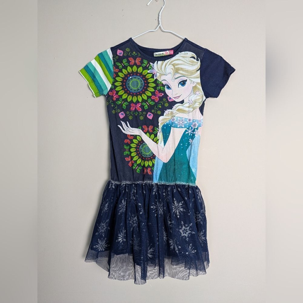 Desigual Frozen girls dress tutu rhinestones 7/8